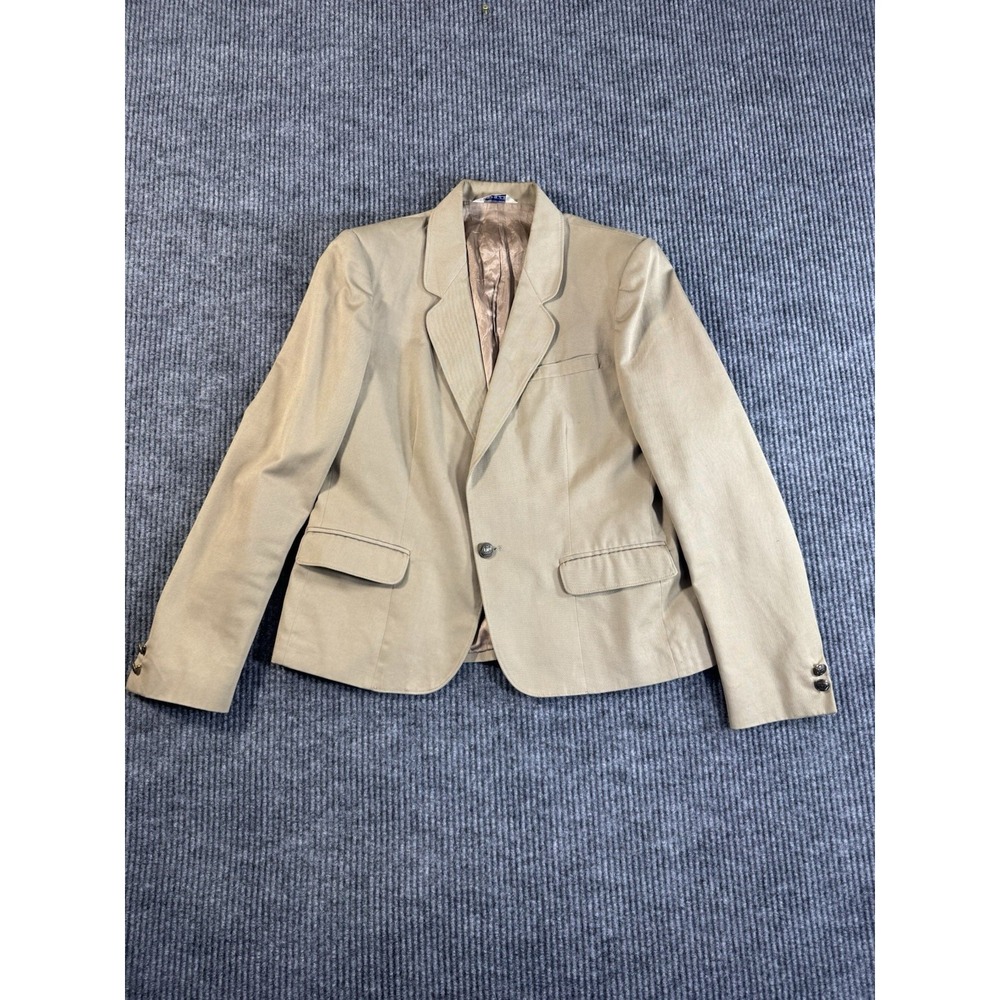 J.G. Hook‎ Beige Notch Lapel Single-Breasted Suit Jacket Blazer Women's Size 14